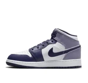 Air Jordan 1 Mid White Sky J Purple (GS)