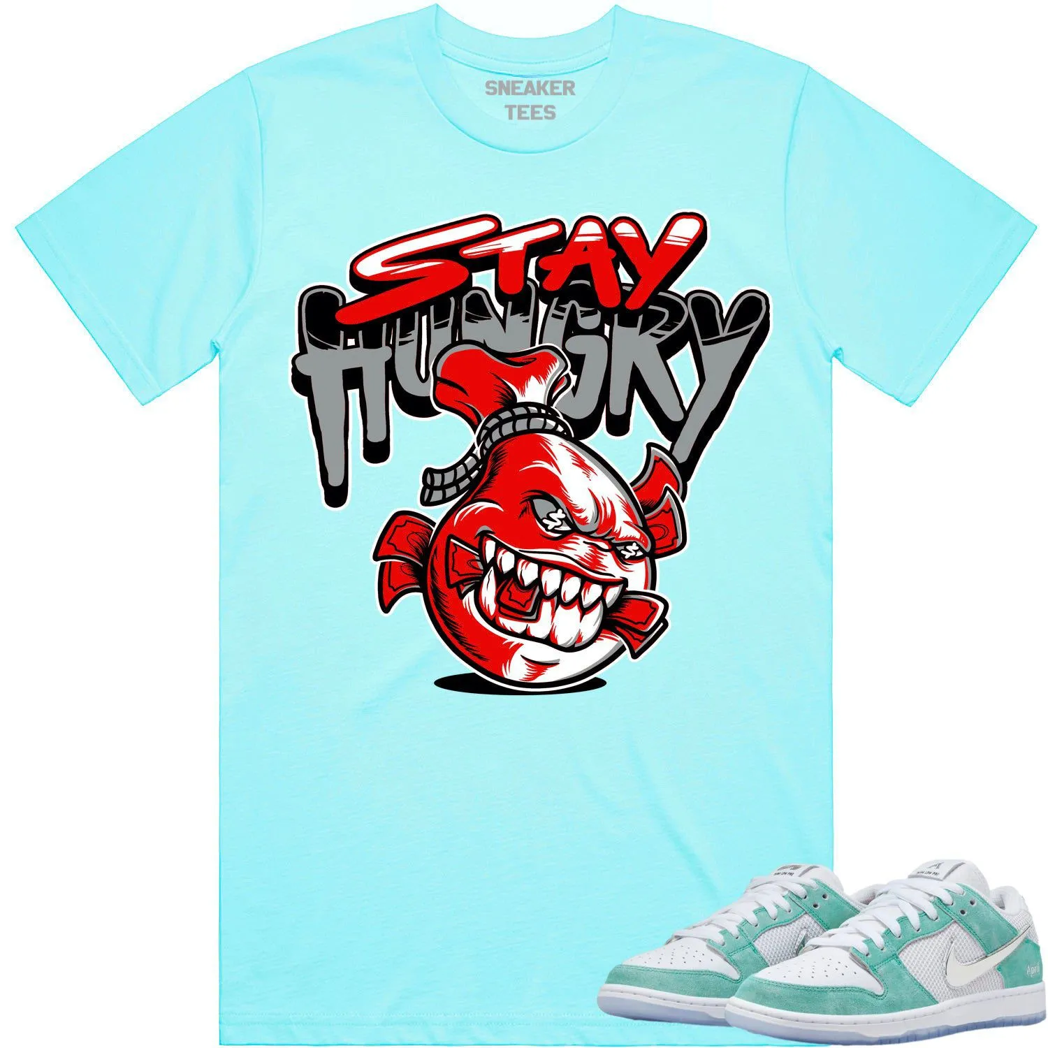 April Dunks Shirt to Match - RED STAY HUNGRY