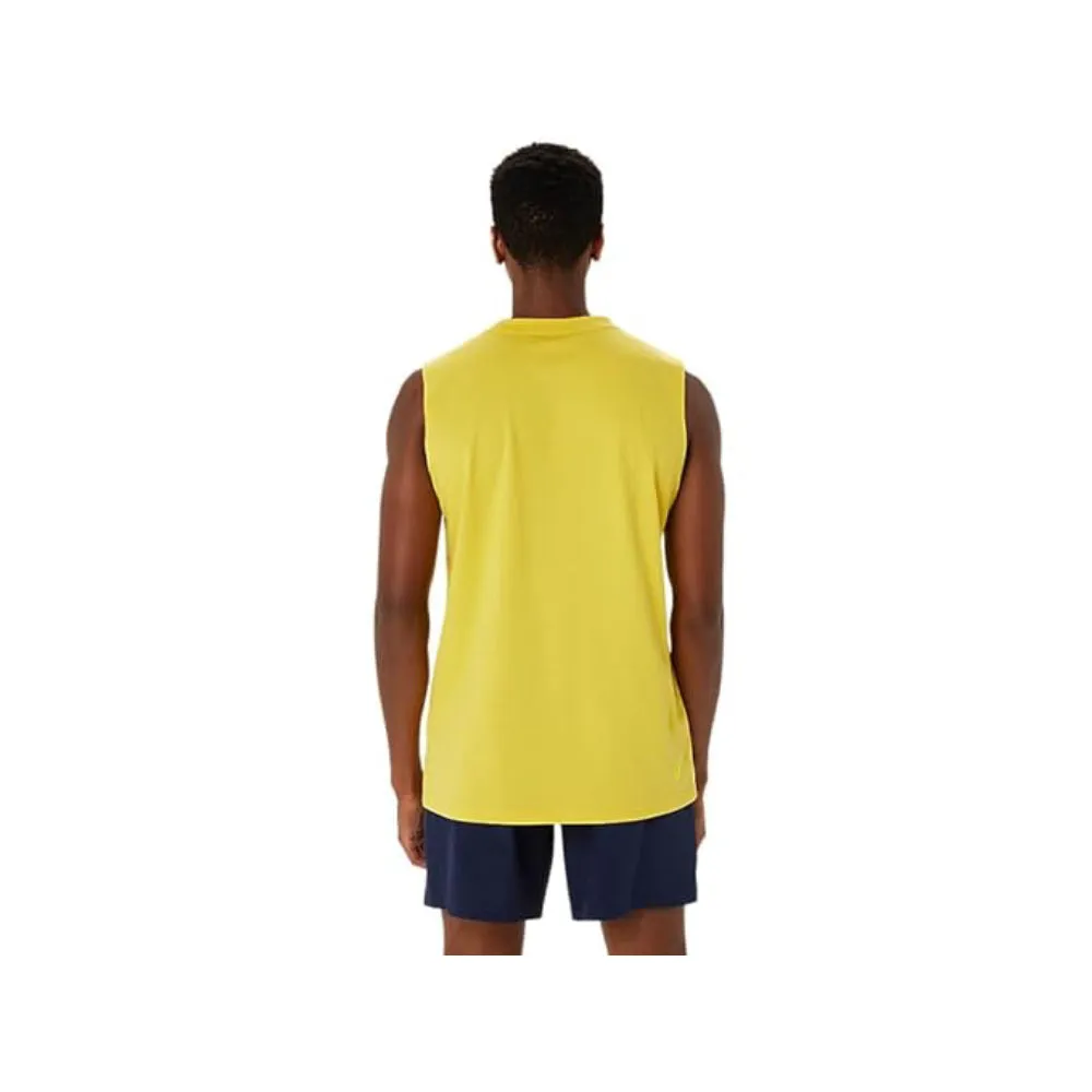 ASICS Men's Graphic Sleeveless Top (Light Mustard)