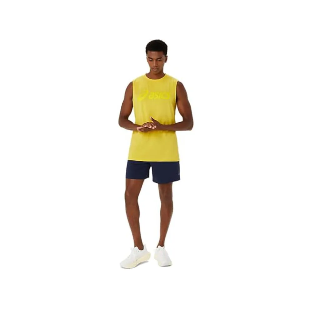 ASICS Men's Graphic Sleeveless Top (Light Mustard)