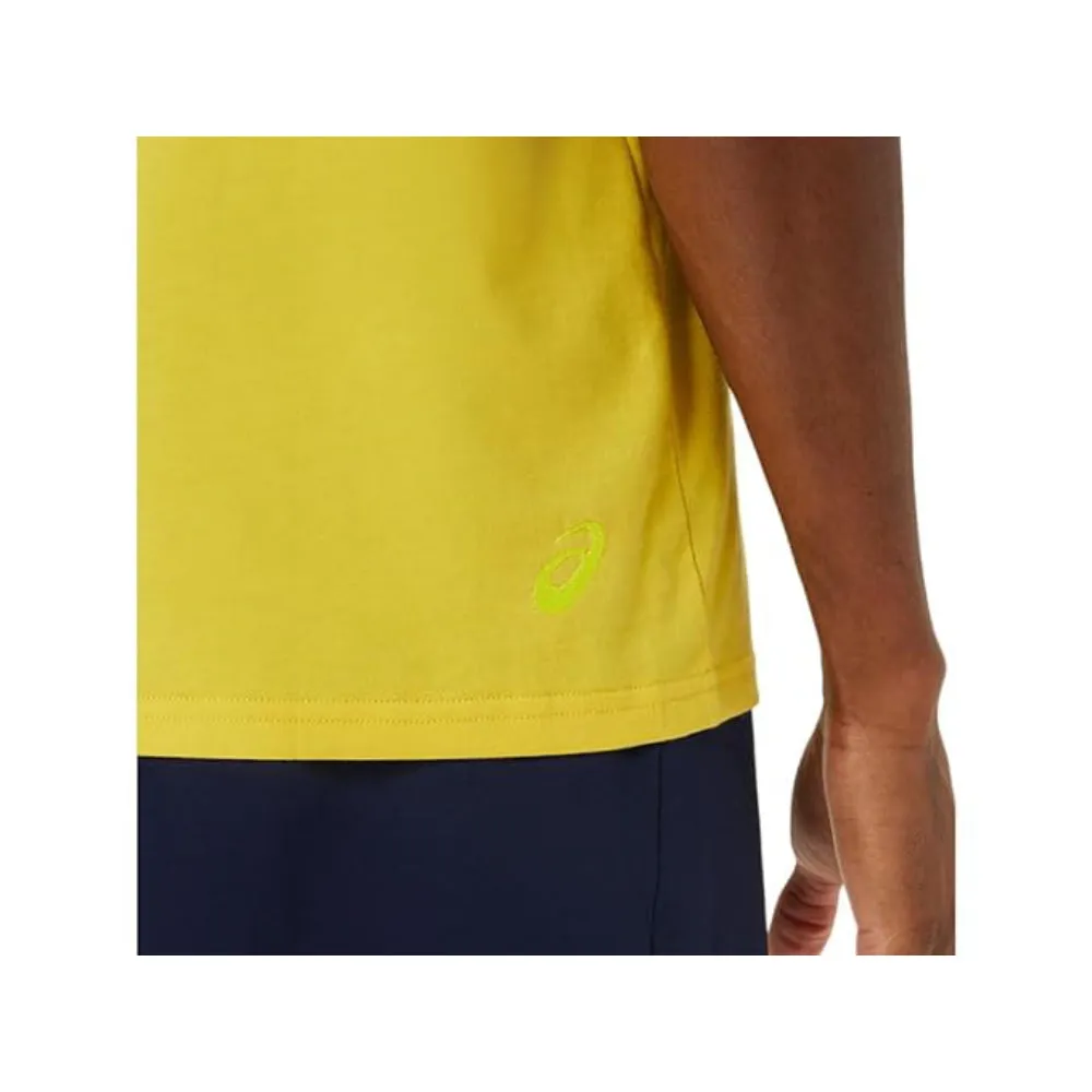 ASICS Men's Graphic Sleeveless Top (Light Mustard)