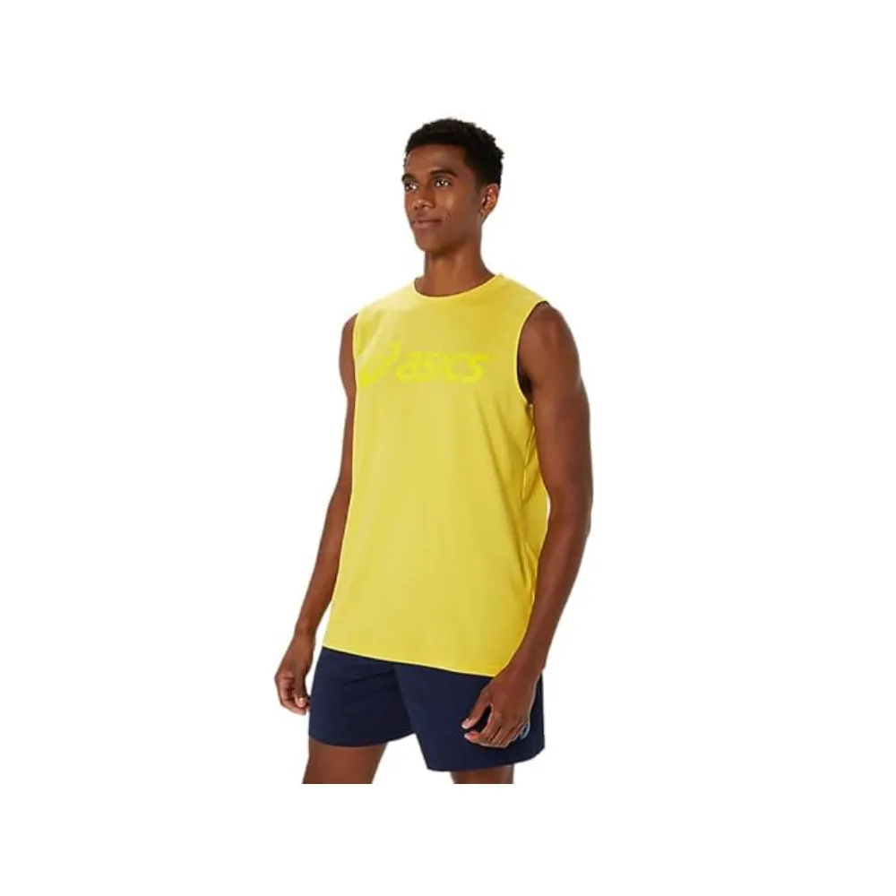 ASICS Men's Graphic Sleeveless Top (Light Mustard)