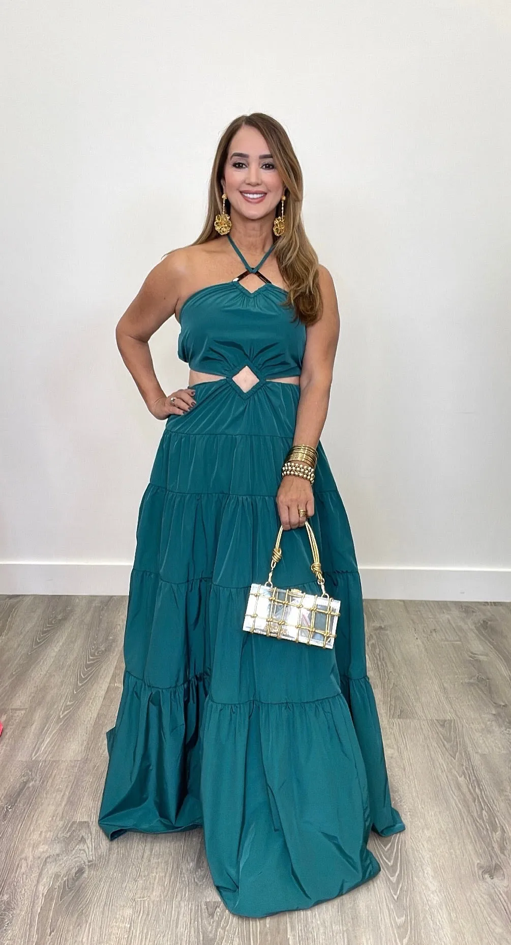 Bali Taffeta Gown Teal