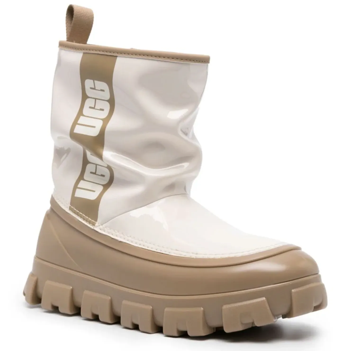 CLASSIC BRELLAH LOGO-PRINT BOOTS - BEIGE/ WHITE