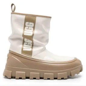 CLASSIC BRELLAH LOGO-PRINT BOOTS - BEIGE/ WHITE