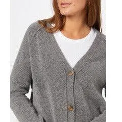 Esprit Wool Blend Cardigan Sweater in Grey