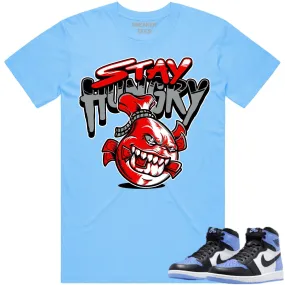 Jordan 1 UNC Toe 1s Shirt to Match - RED STAY HUNGRY