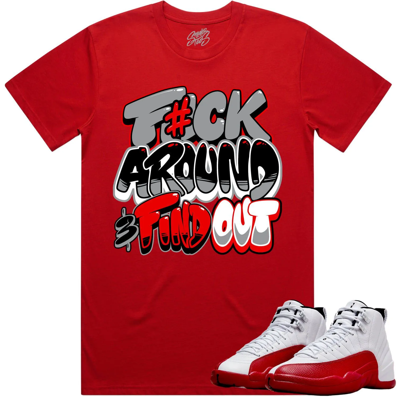 Jordan 12 Cherry 12s Shirt to Match - RED F#CK