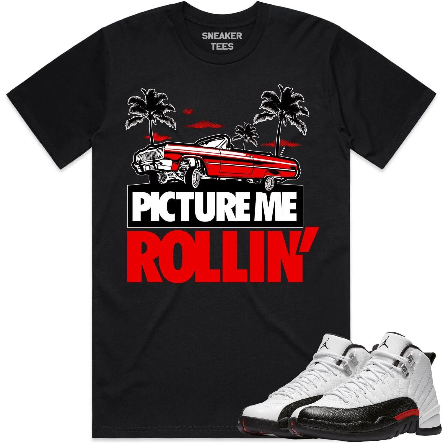 Jordan 12 Red Taxi 12s Shirt to Match - RED PMR