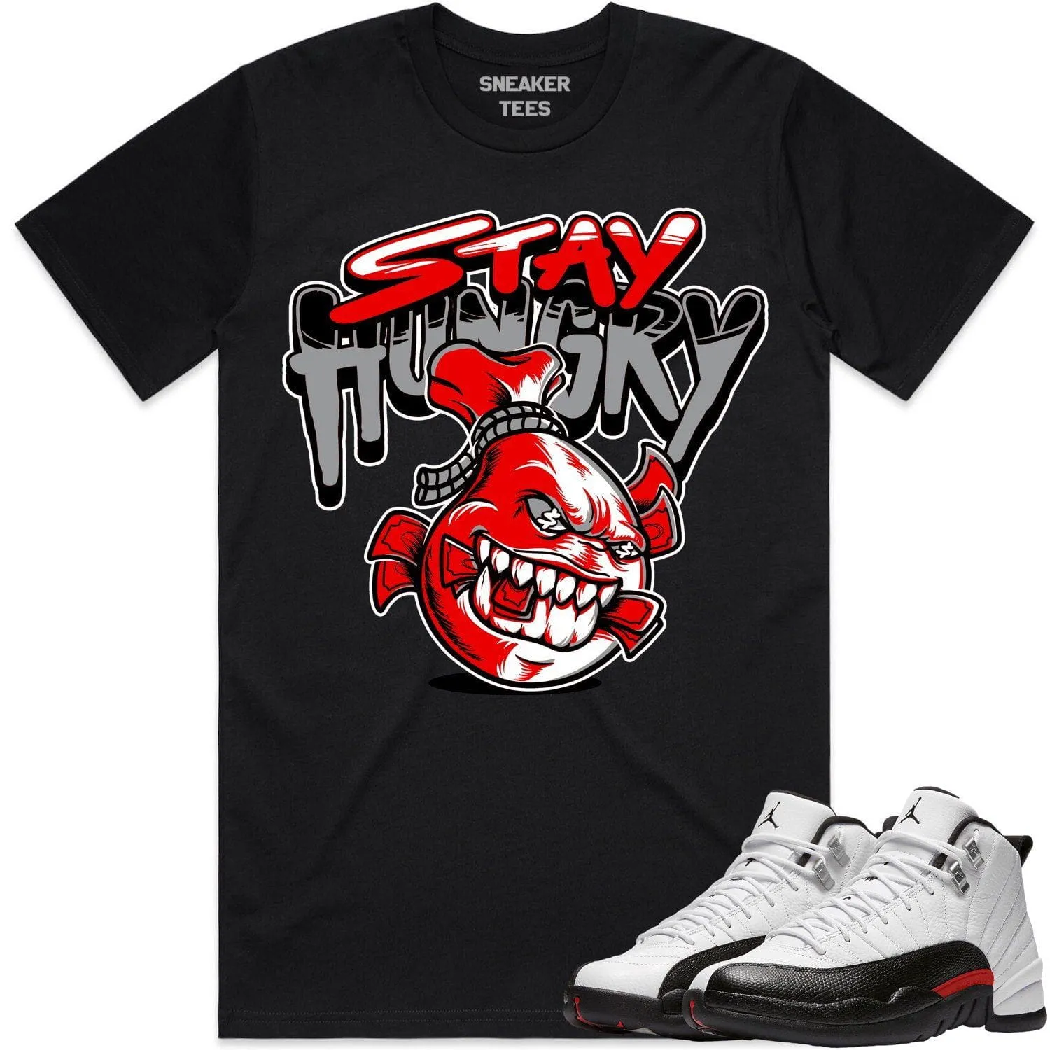 Jordan 12 Red Taxi 12s Shirt to Match - RED STAY HUNGRY