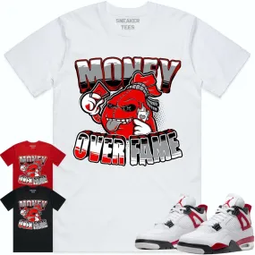 Jordan 4 Red Cement 4s Shirt to Match - RED MOF