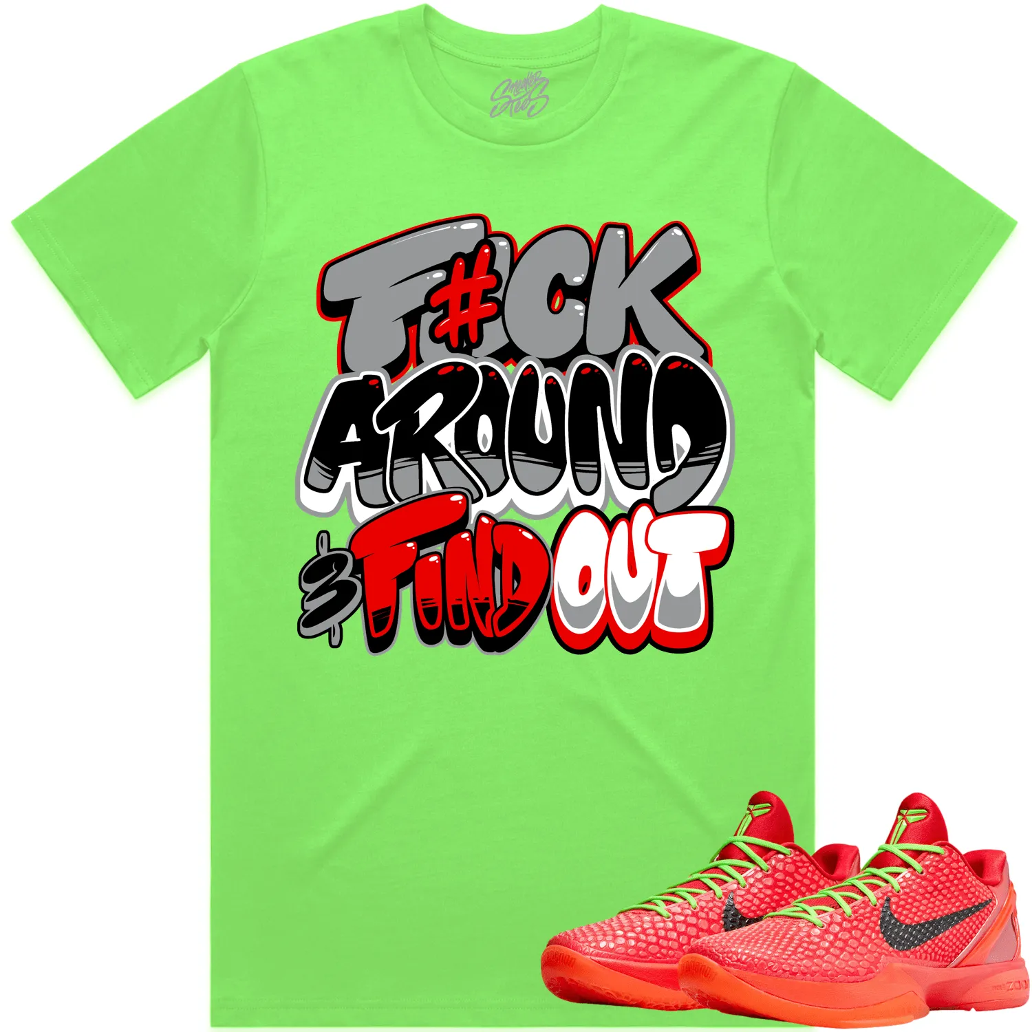 Kobe 6 Reverse Grinch 6s Shirt to Match - RED F#CK