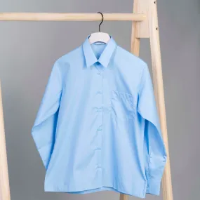 Long-Sleeve Regular Blouse - Blue