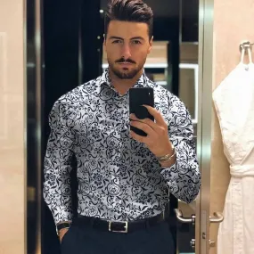 Men's Shirt For Men Clothing Social Male Blouse Hawaiian Long Sleeve Cardigan Blouses And Button Up Luxury Tee Shirt Man S213610