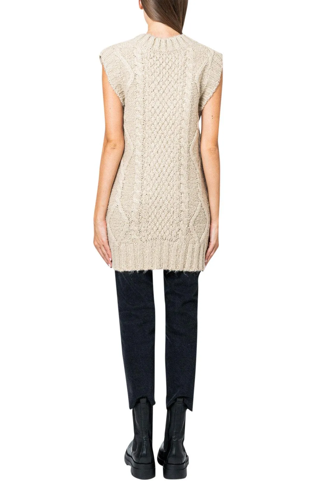 Mohair wool sleeveless sweater