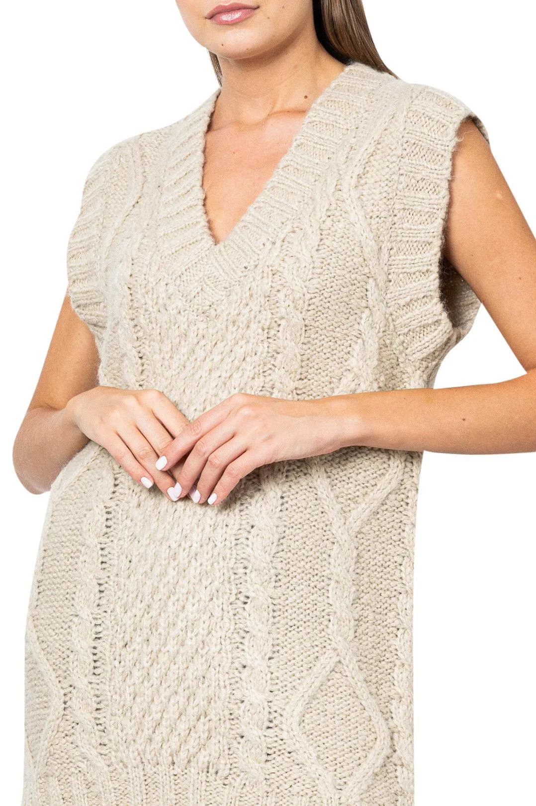 Mohair wool sleeveless sweater