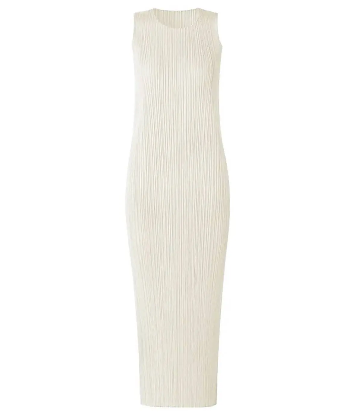 Pleated Sleeveless Long Dress