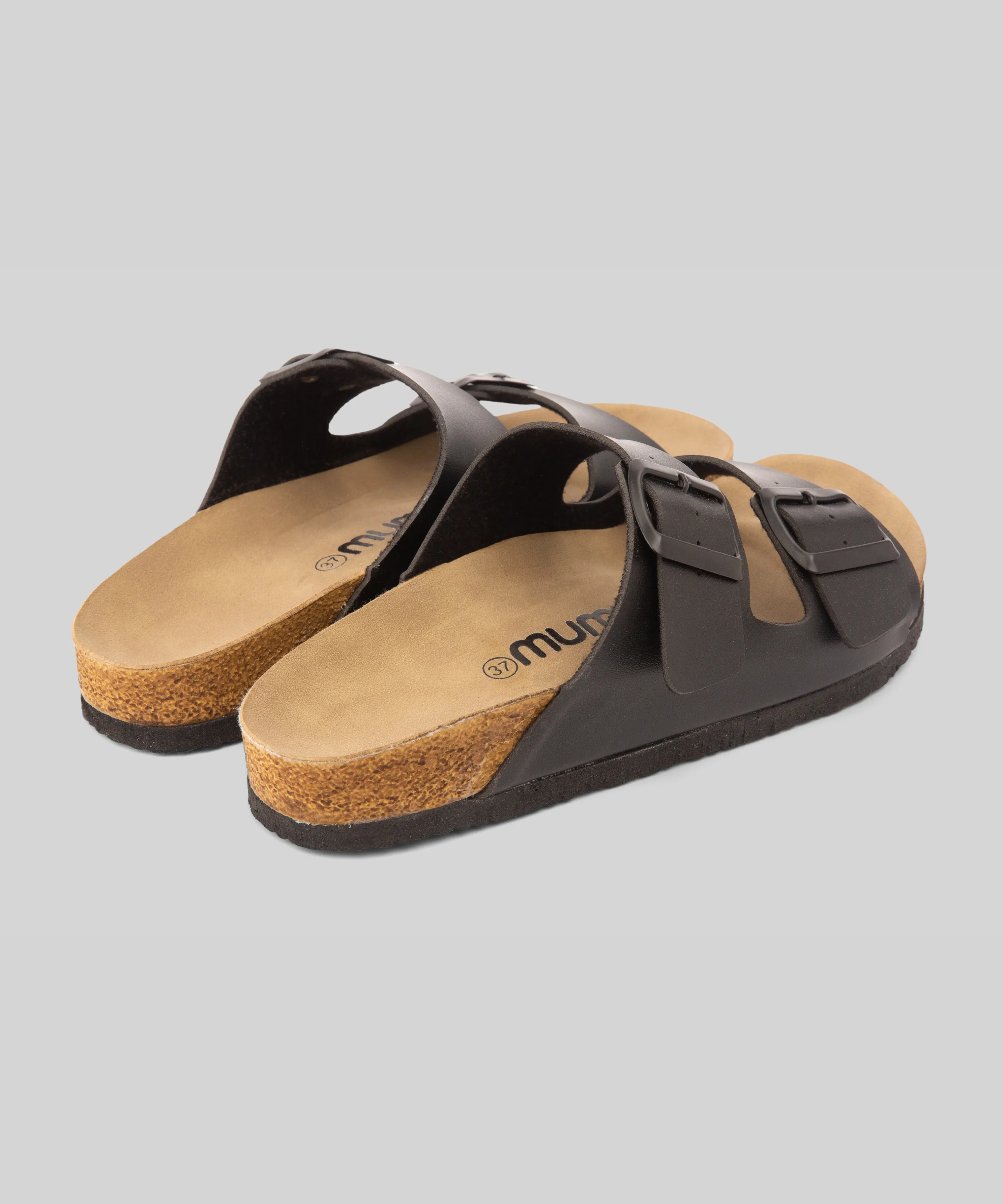 Sandalias Correa Negro Liso