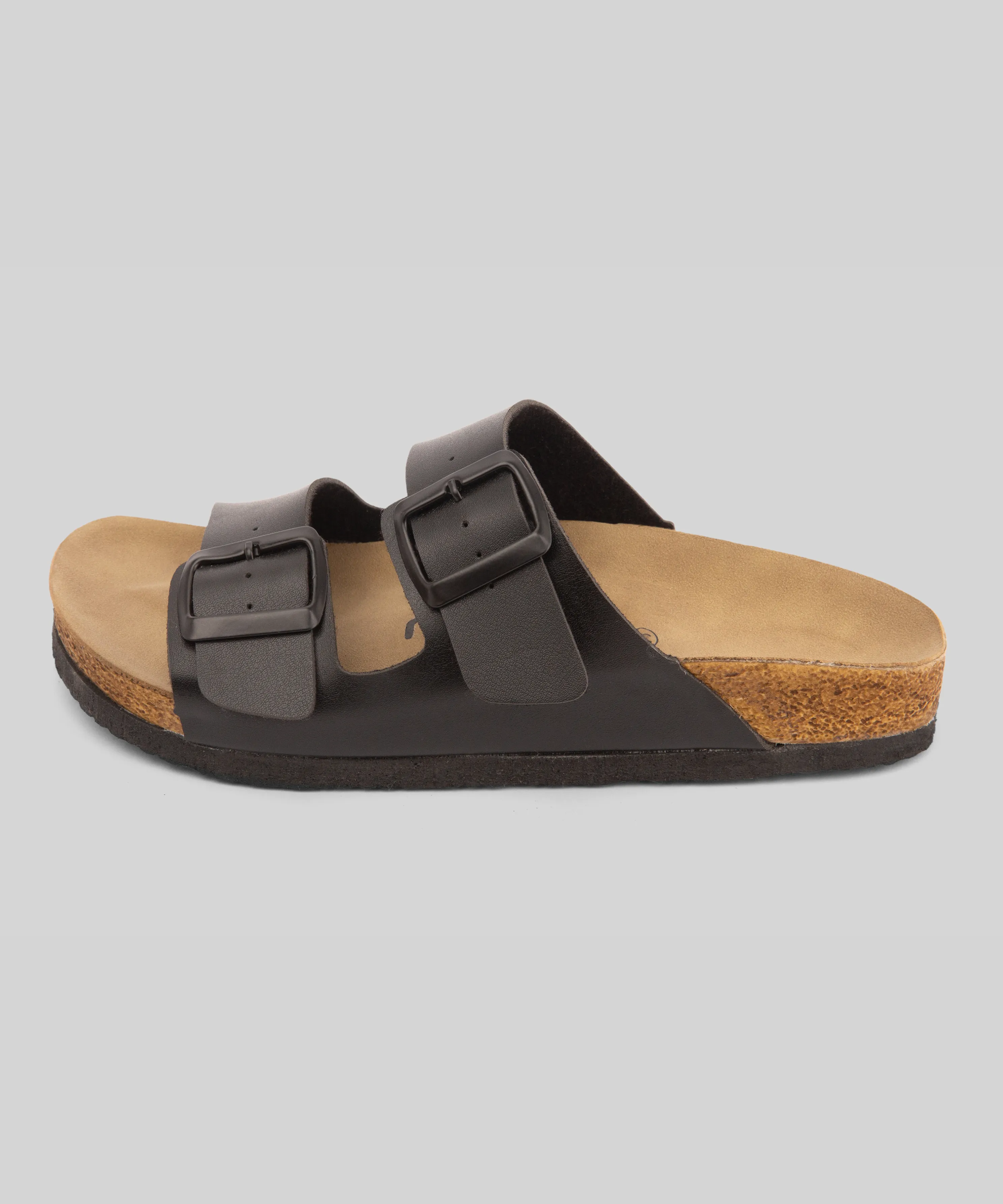 Sandalias Correa Negro Liso