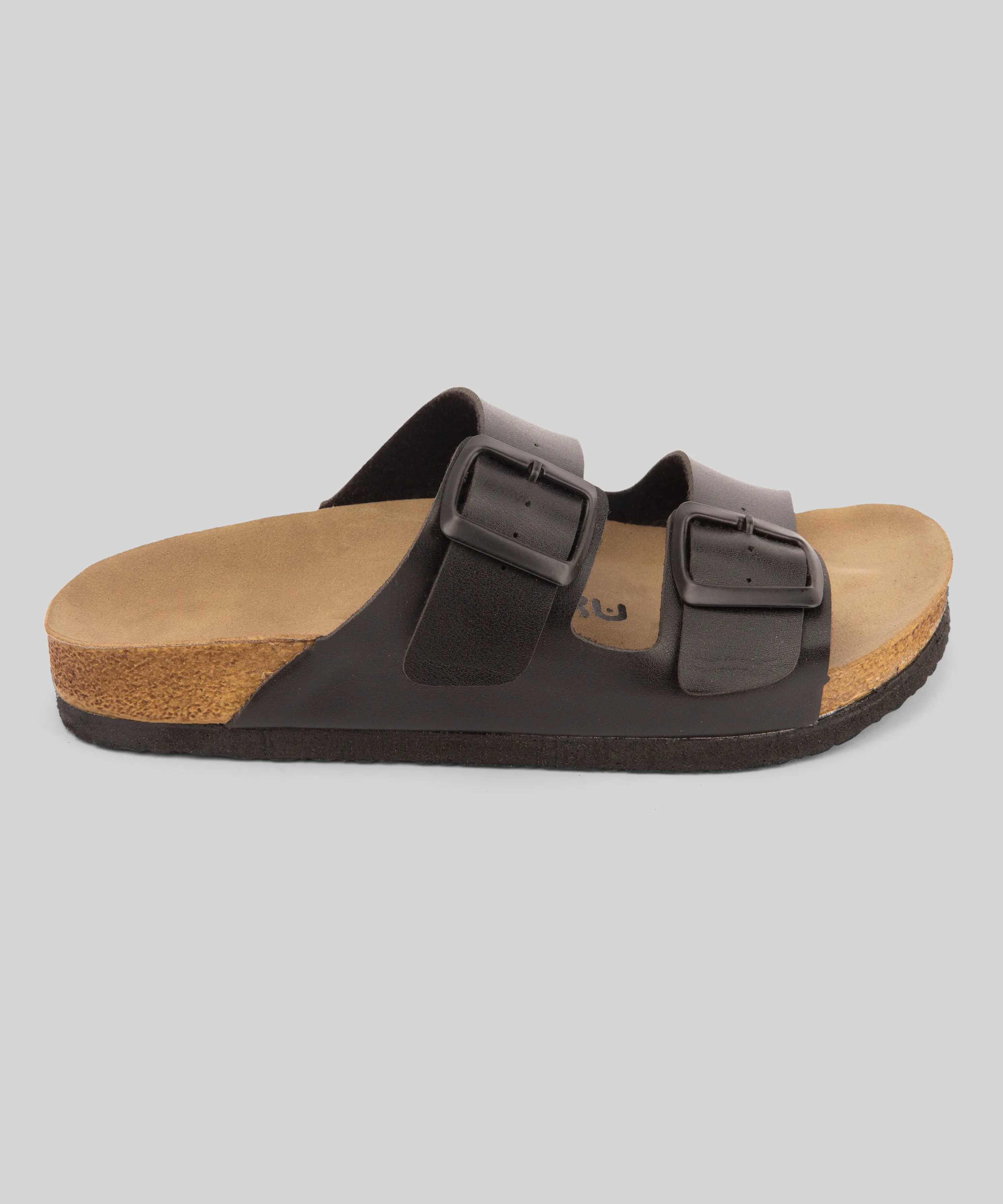 Sandalias Correa Negro Liso