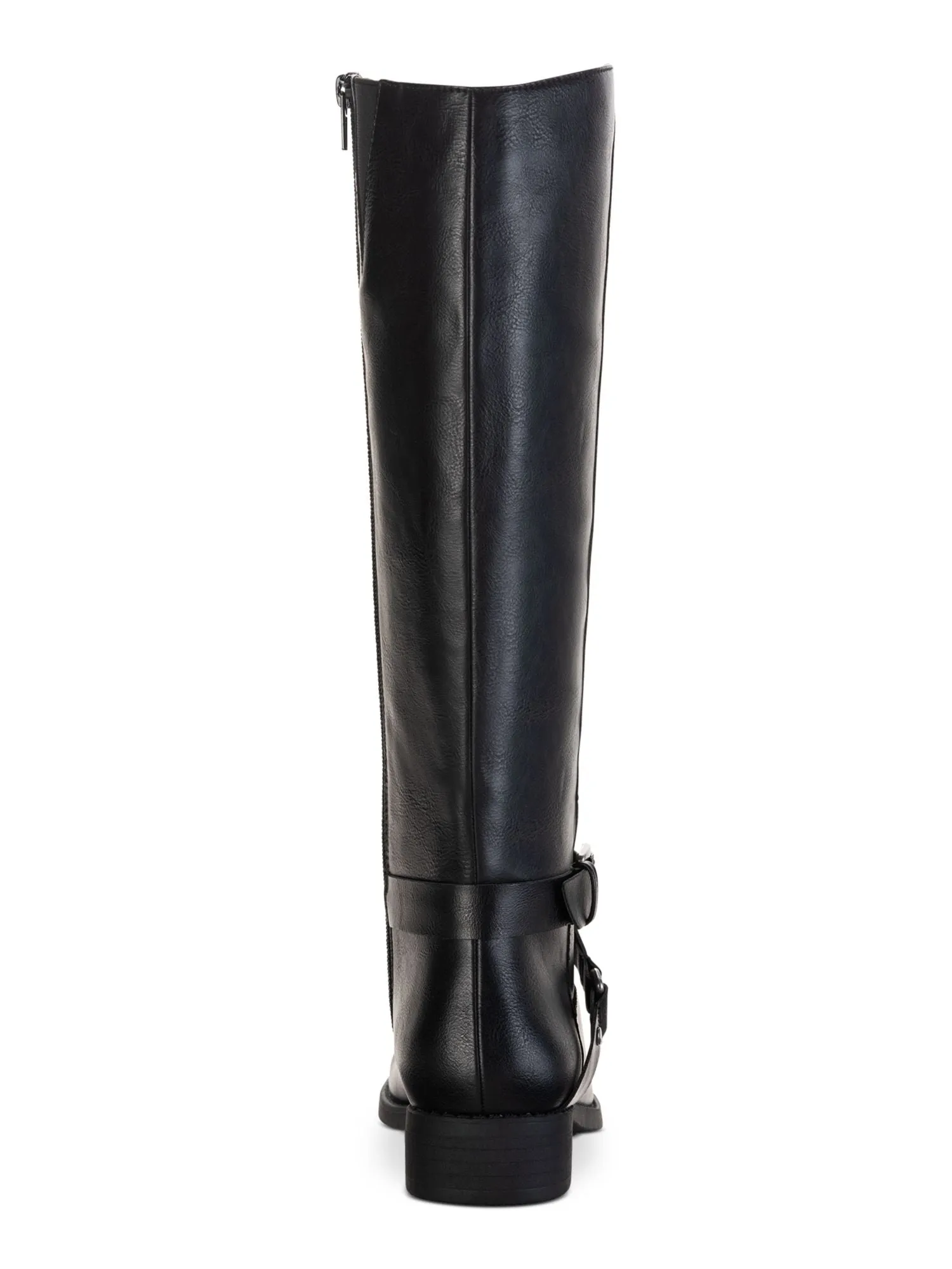 STYLE & COMPANY Womens Black Gored Buckle Accent Marlee Round Toe Block Heel Zip-Up Riding Boot M