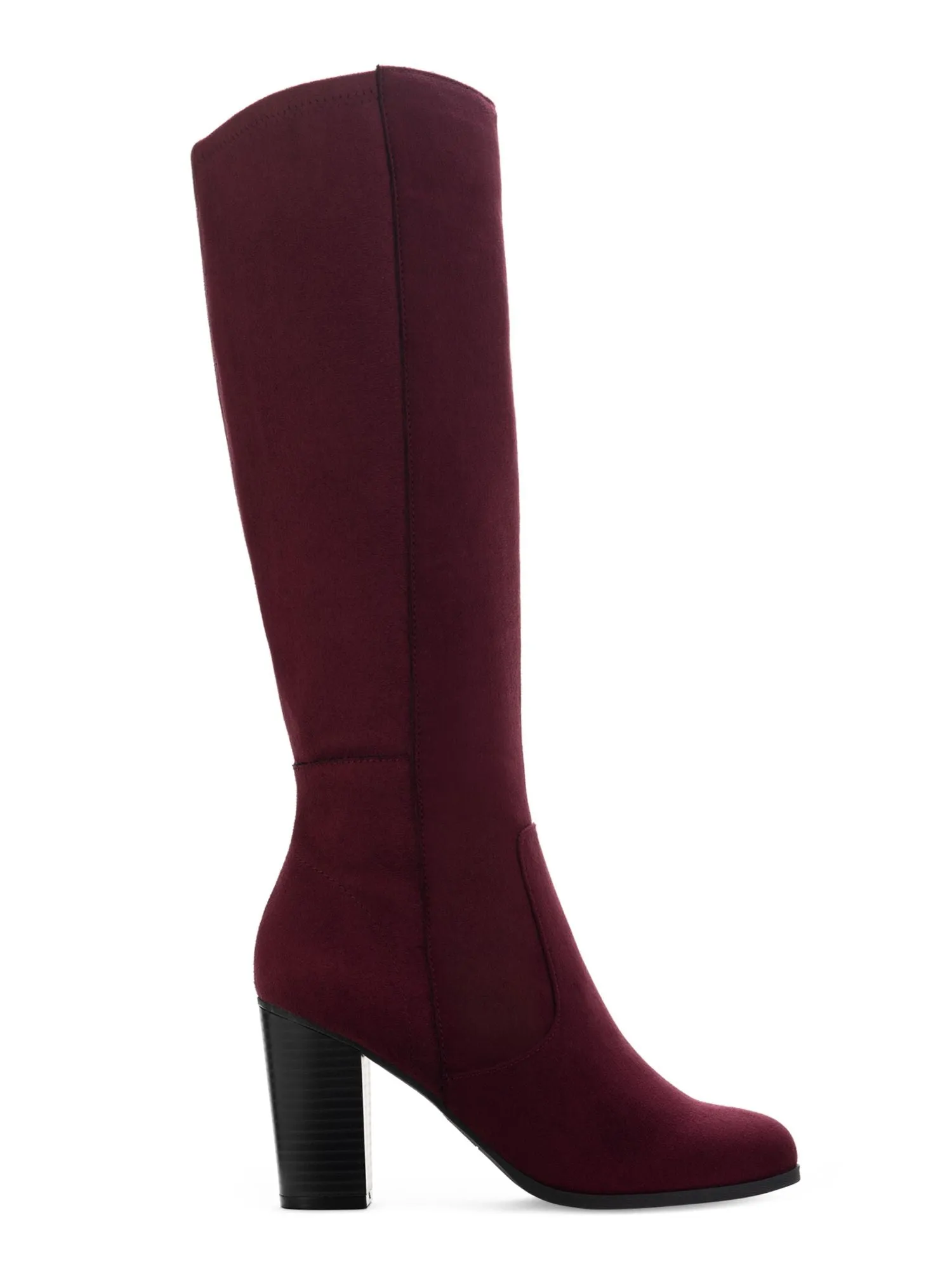 STYLE & COMPANY Womens Burgundy Comfort Stretch Wide Calf Slip Resistant Addyy Round Toe Block Heel Zip-Up Dress Boots Shoes M