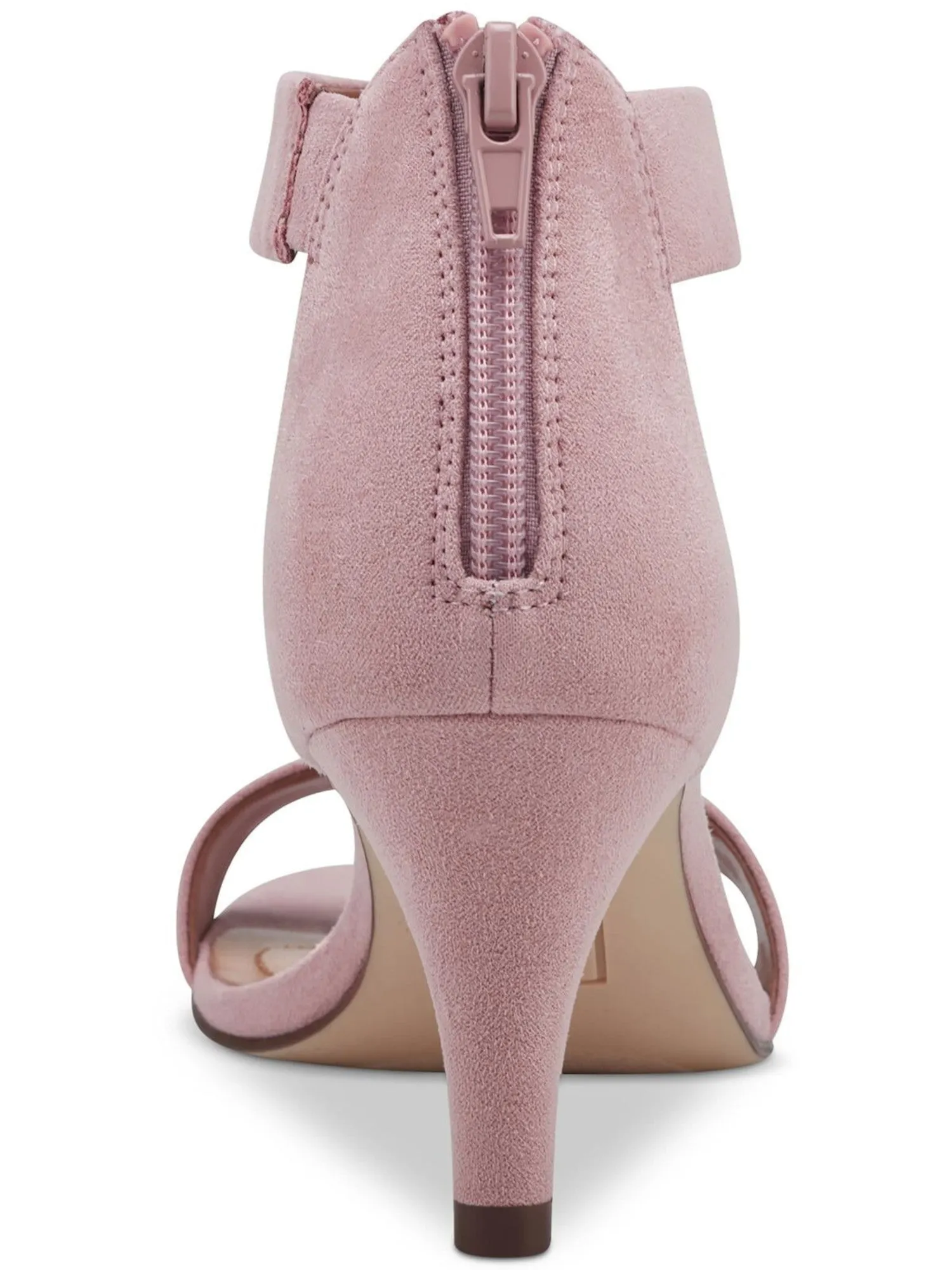 STYLE & COMPANY Womens Pink Ankle Strap Padded Paycee Open Toe Stiletto Zip-Up Dress Heeled M