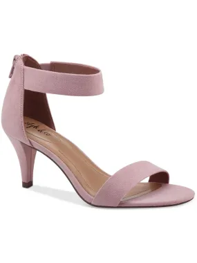 STYLE & COMPANY Womens Pink Ankle Strap Padded Paycee Open Toe Stiletto Zip-Up Dress Heeled M