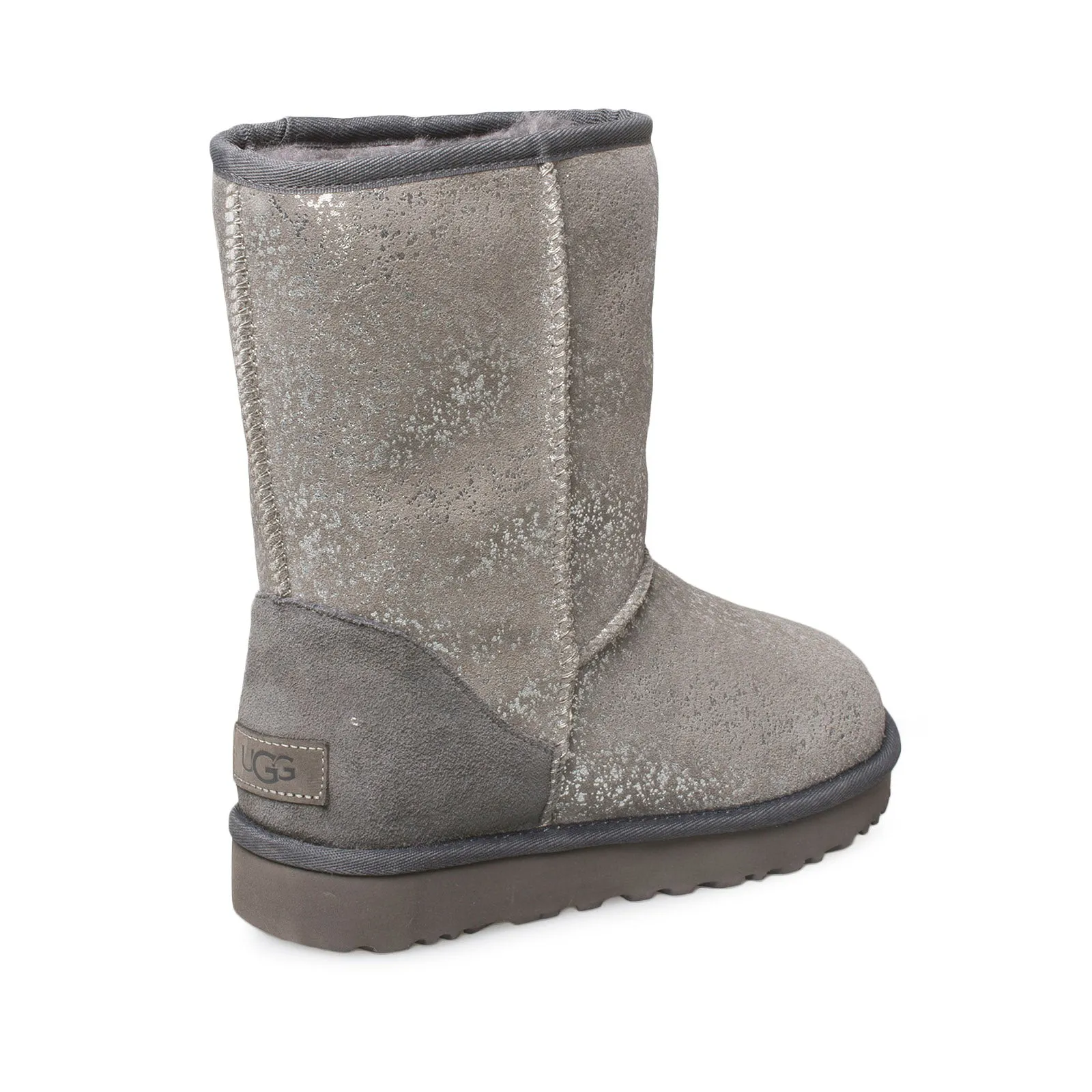 UGG Classic Short Foil Glam Grey Boots - Women's