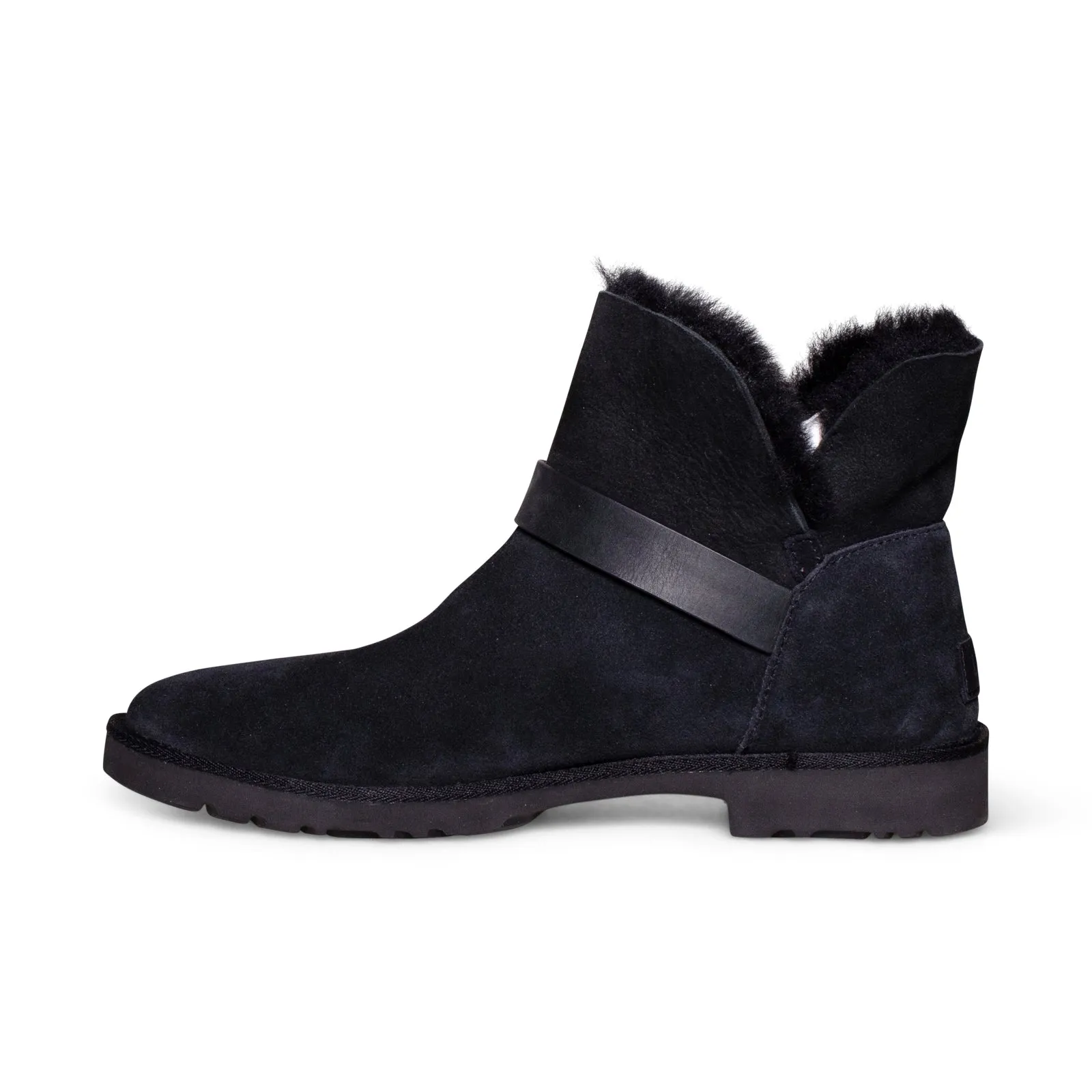 UGG Romely Short Buckle Black Boots - Women's