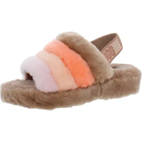 Ugg Womens Fluff Yeah Slingback Shearling Slide Sandals