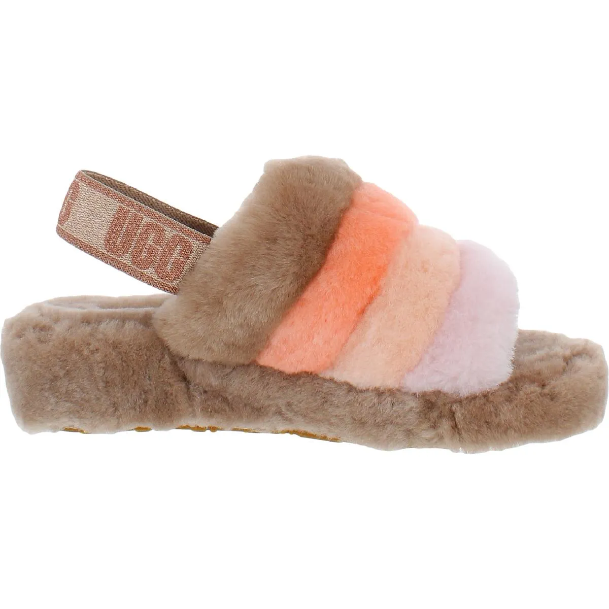 Ugg Womens Fluff Yeah Slingback Shearling Slide Sandals