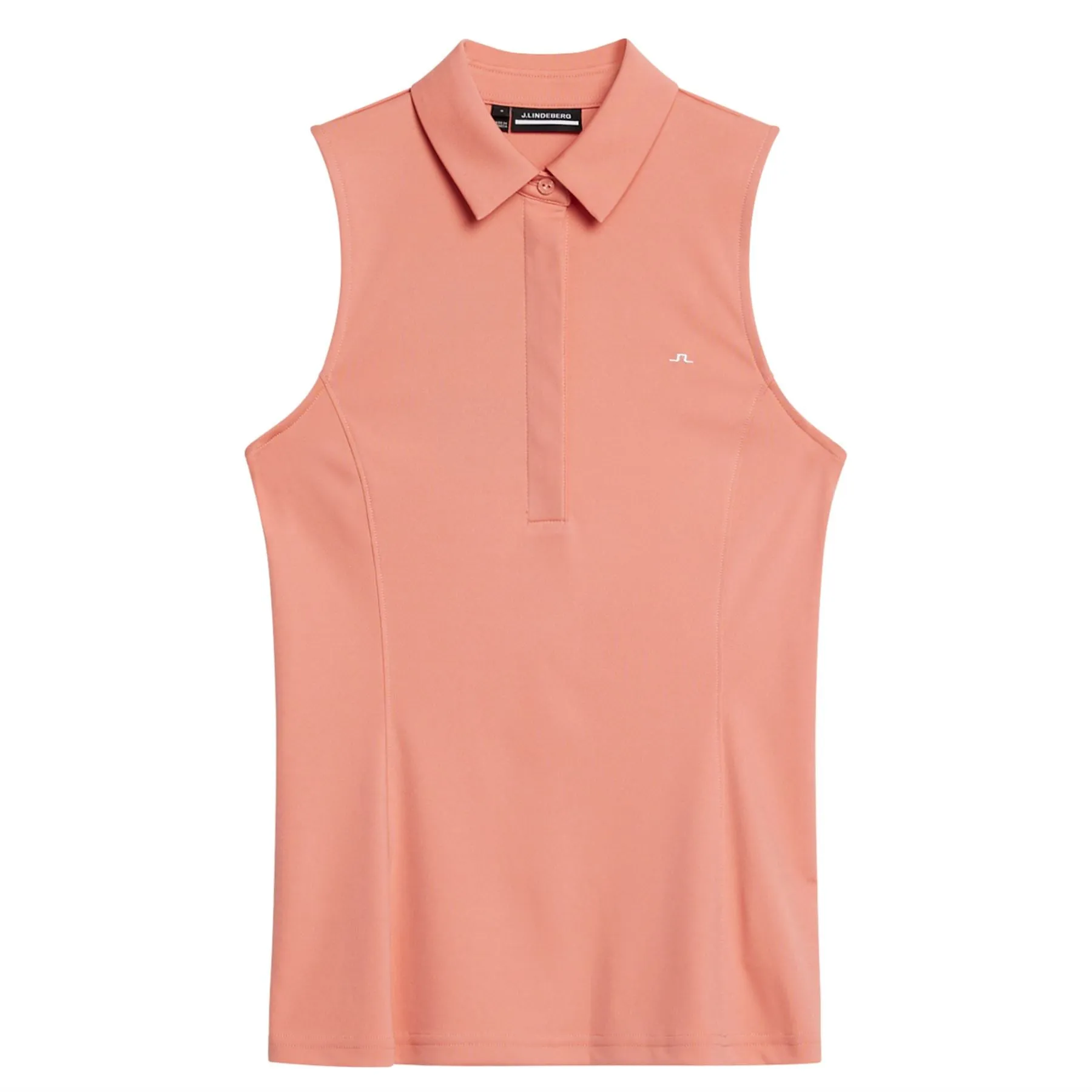 Womens Dena Sleeveless TX Jersey Polo Burnt Coral Pink - SS24