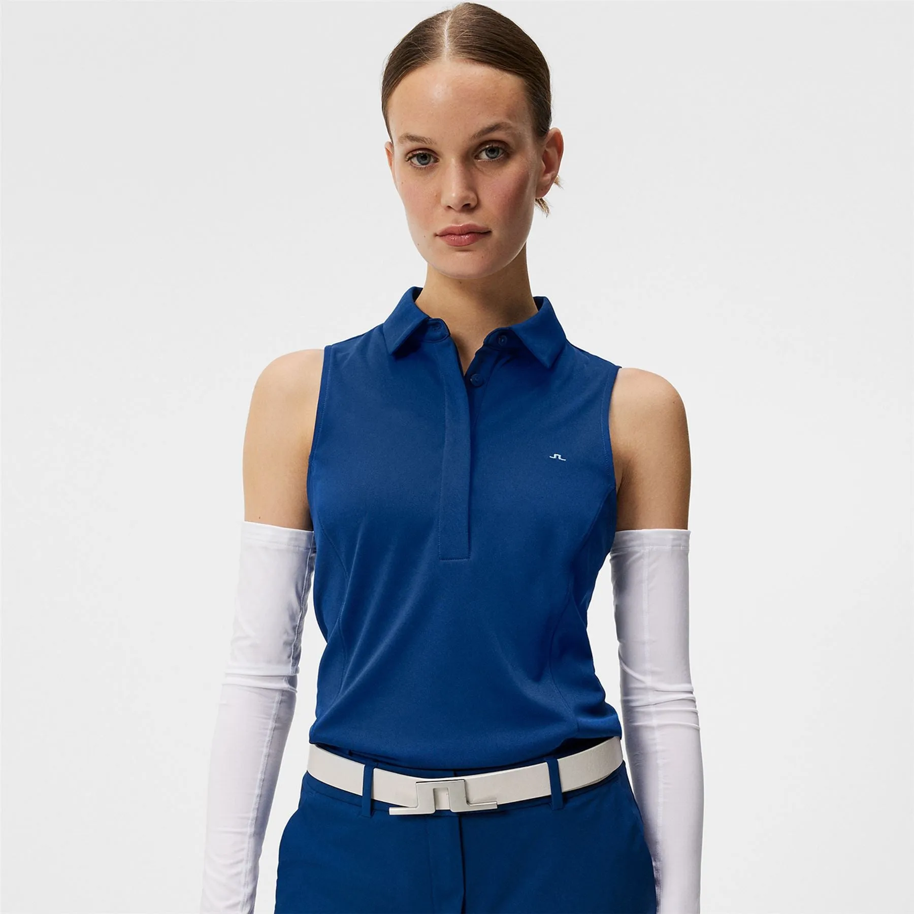 Womens Dena Sleeveless TX Jersey Polo Estate Blue - SS24